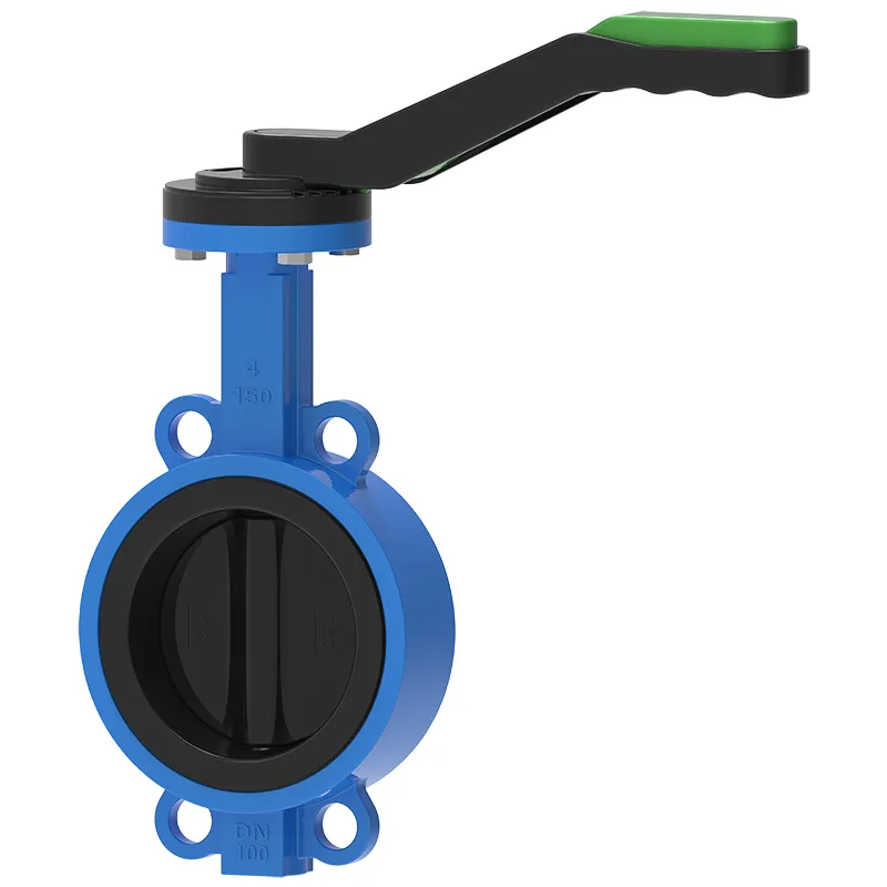 Lever Wafer Concentric Butterfly Valve Cakera Berlapik Getah