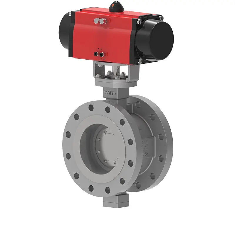 Injap rama -rama yang duduk di flanged logam pneumatik