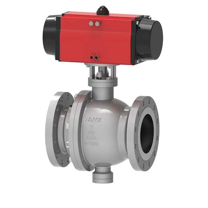Injap bola trunnion pneumatik