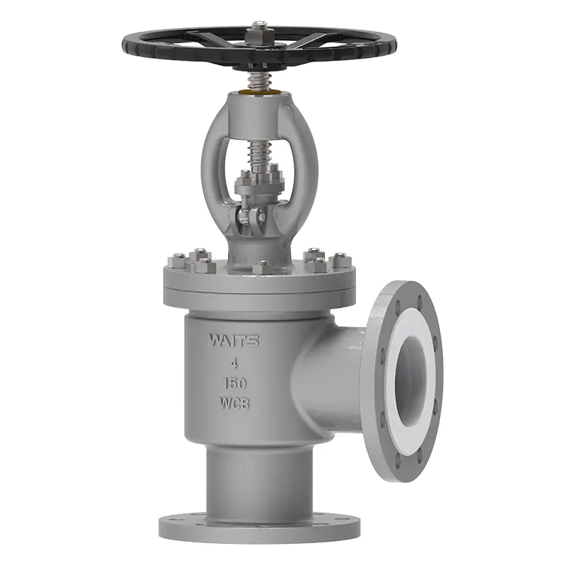 PTFE Berbaris Sudut Globe Valve‌‌