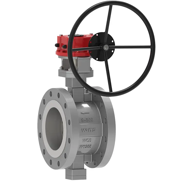 Injap rama -rama flange metal yang diletakkan triple eksentrik